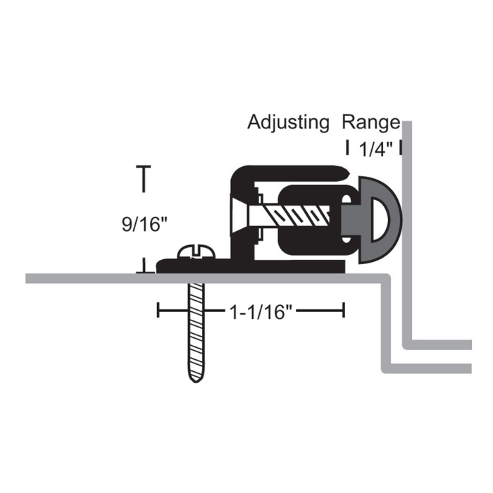 NGP 106NA Adjustable Neoprene Perimeter Seal with Anodized Aluminum Construction