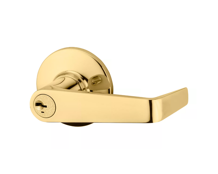 Kwikset KWI-756KNL-S Kingston Lever Light Commercial Keyed Entry Door Lock SmartKey with RCAL Latch and RCS Strike