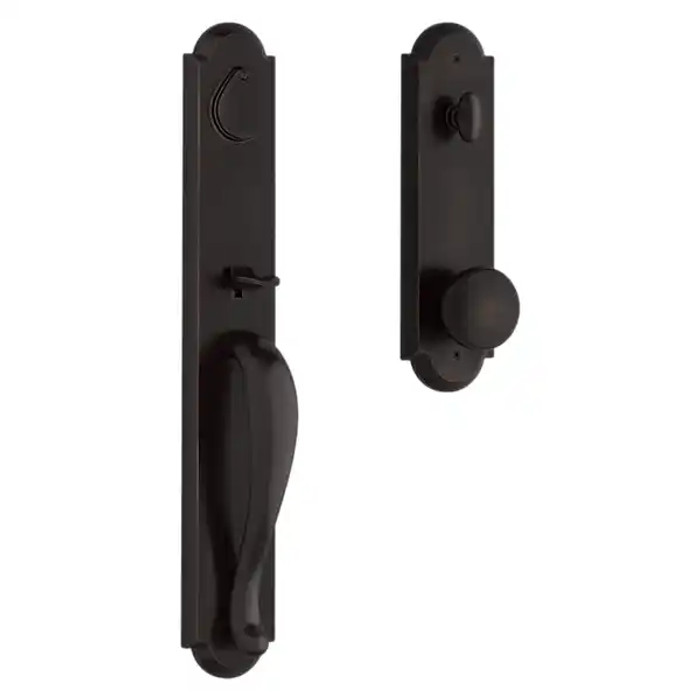 Baldwin Baldwin Reserve Elkhorn Single Cylinder Keyed Entry Handleset with Interior Trim and Emergency Egress Function BAL-SC-ELK-RU