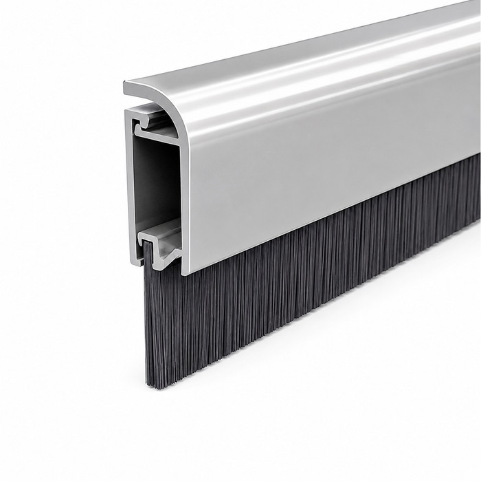 NGP 678A 3/4" Concealed Fastener with Nylon Brush Sweep, Anodized Aluminum