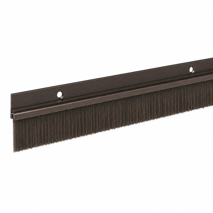 NGP OV633DKB 1" Nylon Brush Door Sweep with Dark Bronze Aluminum Housing