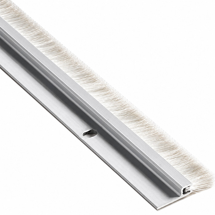 NGP NGP 9605A 7/16" High Temperature Nylon Brush Plus Perimeter Seal / Sweep, 48", Anodized Aluminum NGP-9605A 48