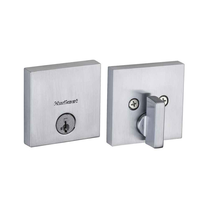 Kwikset Kwikset 258SQT SMC Downtown Low Profile Single Cylinder Deadbolt with SC1 Keyway SmartKey KWI-258SQT-SMC