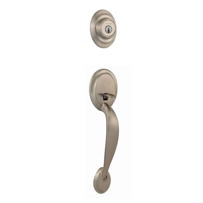 Kwikset 687DA SMC Dakota Single Cylinder Handleset Keyed Door Entry with SC1 Keyway SmartKey, Exterior Only KWI-687DA-SMC