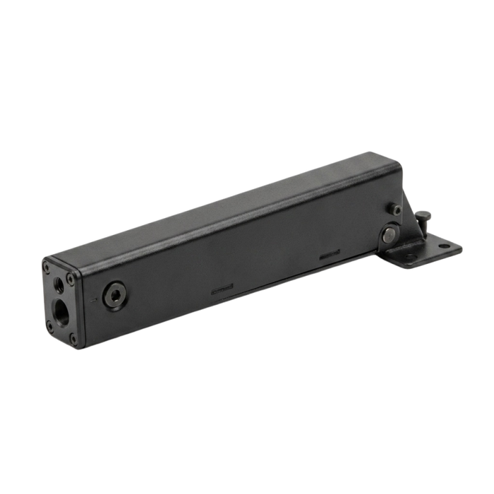 Lockey TB175 Garden Gate Closer in Black finish, 110 lb capacity with adjustable speed control — angled product view