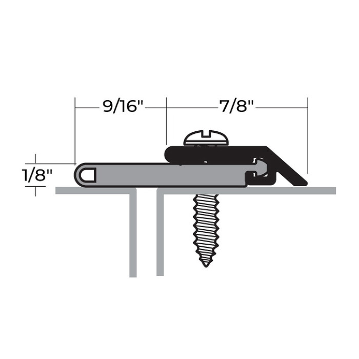 NGP 114SDKB 84 Overlapping Astragal with Silicone Seal 84" Dark Bronze Aluminum