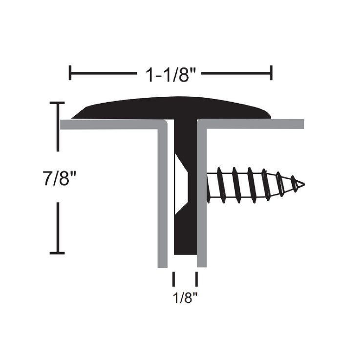 NGP 176A Overlapping Astragal, 84", Anodized Aluminum
