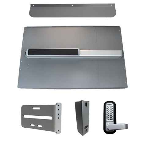 Lockey PS64 Standard Panic Shield Security Kit with 285P Keyless Lock and 33" Panic Bar