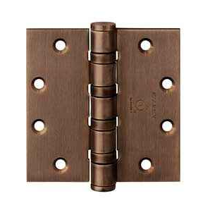 McKinney T4A3786 Square Corner 5 Knuckle Ball Bearing Full Mortise Hinge, Heavy Weight