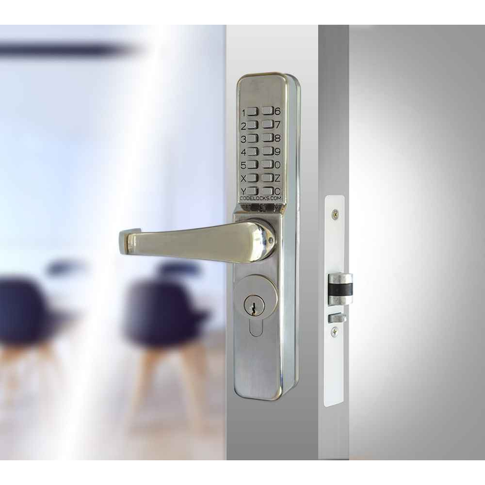 Codelocks CL460 & CL465 Narrow Stile Codelock, Stainless Steel Finish