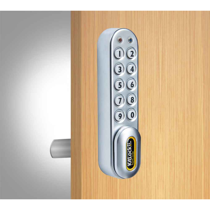 Codelocks KL1000 NetCode® KitLock Locker Lock, Silver Gray Finish
