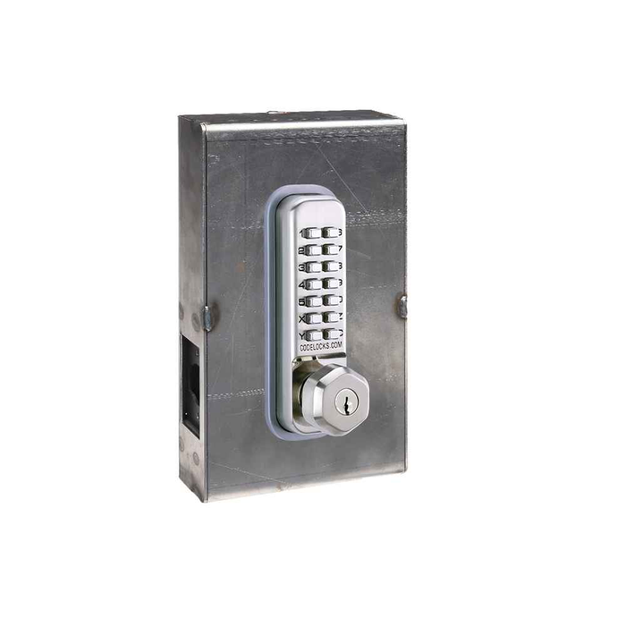 Codelocks CL250 with Key Override Gate Box Kit Stainless Steel Finish