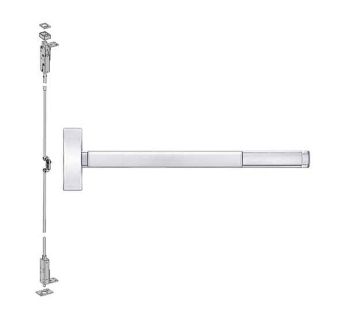 PRECISION Precision Hardware Inc (PHI) 2603 Series - Key Retracts Latchbolt, Narrow Stile Concealed Vertical Rod Exit Device, Non Handed PRE-2603