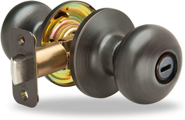 Yale Edge YR20SN Sinclair Privacy Door Knobs Set With Round Rose