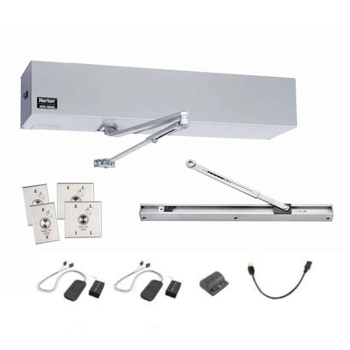 Norton Rixson Norton Rixson 5740K3 Series Door Operator Kit - 5740 Operator, Push & Pull Arms, Power Cord, Receiver, Push Buttons, (2)Transmitters NOR-5740K3