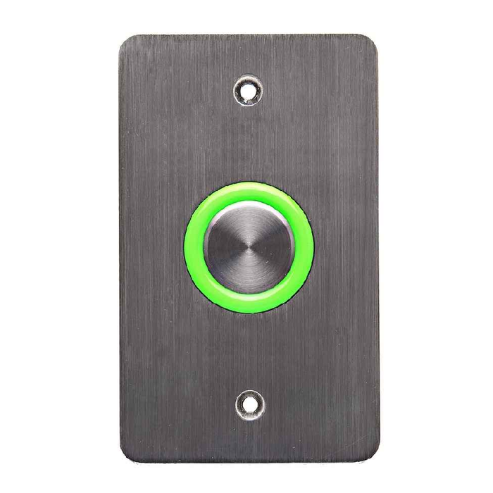 DynaLock 6610 Series - Single Gang, Blank Faceplate, 10-24VDC Halo-Lighted Piezo REX Push Button