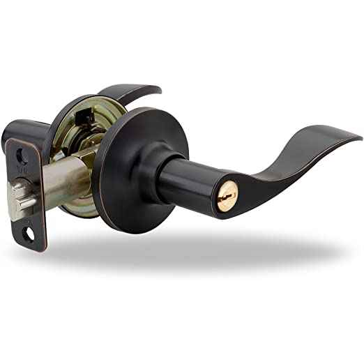 Yale Edge Series - Keowee Single Cylinder Keyed Entry Door Lever Set With Round Rose