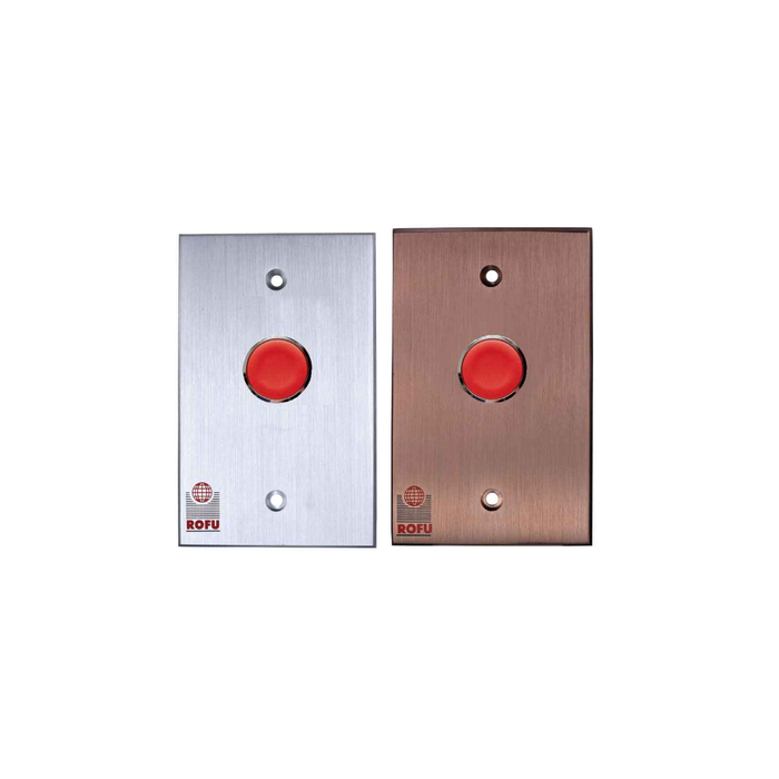 ROFU 9700 SPST 1-1/4" Red Metallic Flush Head, 3A/240V