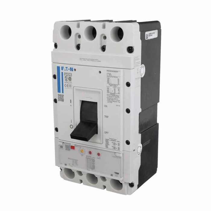 Eaton PDF33KH250B2NK Power Defense Globally Rated 100% UL, Frame 3, Three Pole, 250A-High, 50kA/480V, PXR10 LSI TU, Std Term Line Only (PDG3X3TA401H)