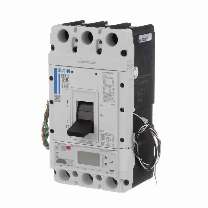 Eaton PDF33M0250D3MK Power Defense Globally Rated 100% UL, Frame 3, Three Pole, 250A, 65kA/480V, PXR20D LSIG w/ Modbus RTU and Relays, Std Term Line Only (PDG3X3TA350)