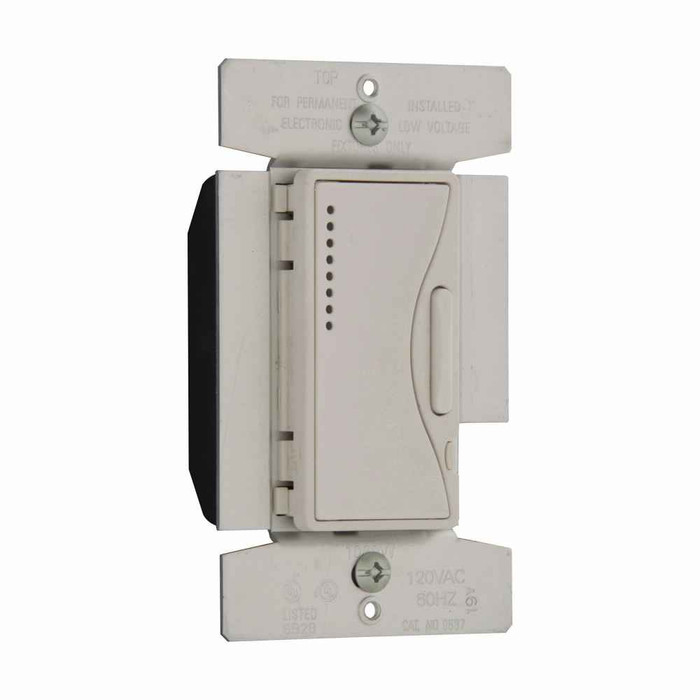 Eaton 9537AW smart dimmer, Flush mounting, 120V, Wire leads, Maintained closure, Alpine white, 60 Hz, Electronic low voltage, Single-pole, three-way, Polycarbonate, 1000W 715228