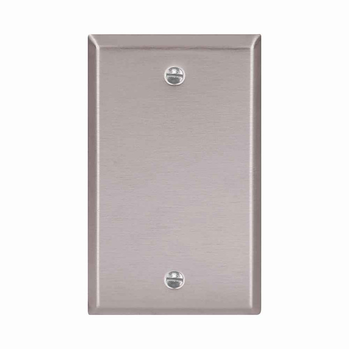 Eaton 93151-BOX1 Blank wallplate, Stainless steel, Blank Cutout, Stainless steel, Single- gang, Standard, ED Box1