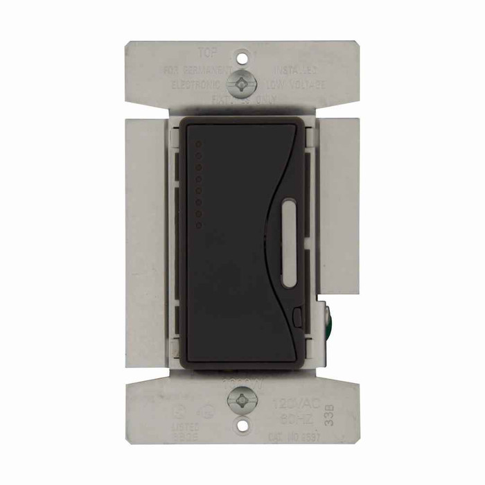 Eaton 9537SG smart dimmer, Flush mounting, 120V, Wire leads, Maintained closure, Silver granite, 60 Hz, Electronic low voltage, Single-pole, three-way, Polycarbonate, 1000W 646195