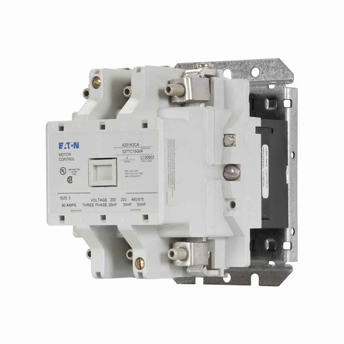 Eaton A201K3CB Freedom NEMA motor control contactor, Non-Reversing Front Connected Contactors, 90A, Front Connected, Three-pole open, Size: 3, A200 series, 200-208V at 60 Hz coil