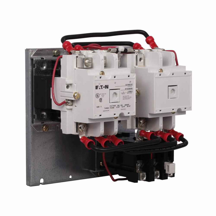 Eaton A250M2CAC Freedom NEMA motor control starter, Reversing Starter, Vertical design, 120V/60 Hz or 110V/50 Hz coil voltage, 45A, Three-pole, Size 2, 3 hp at 115V, 7-1/2 hp at 208V, 10 hp at 208V, 15 hp at 240V, 25 hp at 480,600V, A200 series