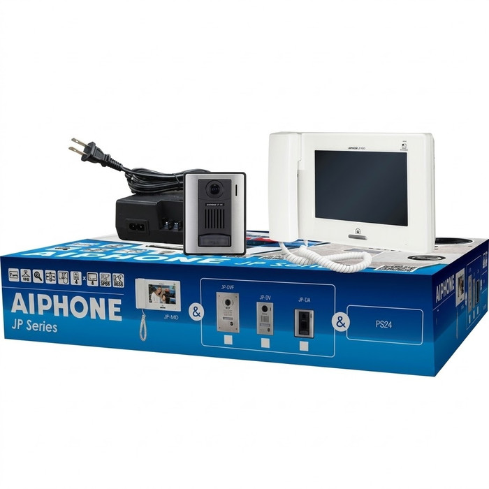 Aiphone Aiphone JPS-4AED - 7" Touchscreen Video Intercom Set (JP-DA, JP-4MED, PS-2420UL) JPS-4AED