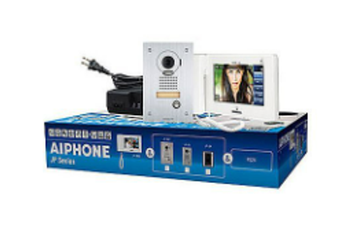 Aiphone JPS-4AEDF - 7" Touchscreen Flush Video Intercom Set (JP-DVF, JP-4MED, PS-2420UL)