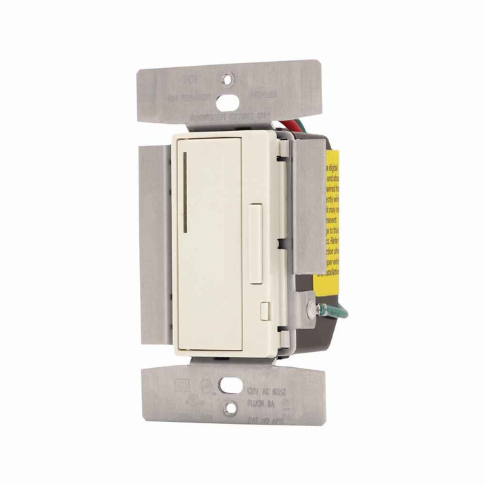 Eaton AF10-LA smart dimmer, Flush mounting, 120V, Wire leads, Maintained closure, Lt almd, 60 Hz, Single-pole, multi-location, Polycarbonate, 1000W 707032