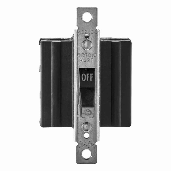 Eaton AHMC240C-1 manual motor controller, #14-8 AWG, 40A, Industrial, Panel, 600V, Side wired screw and clamp, Maintained contact, Gray, NEMA Type 1,: SS, Two-pole, Single-phase, Toggle, Copper-alloy terminal, Single-throw, Glass-filled nylon