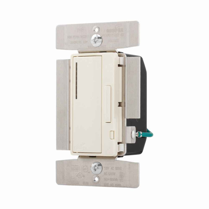 Eaton AIM10-A smart dimmer, Flush mounting, 120V, Wire leads, Maintained closure, Almond, 60 Hz, Incandescent, halogen, magnetic low voltage, Single-pole, multi-location, Polycarbonate, 1000W 706851