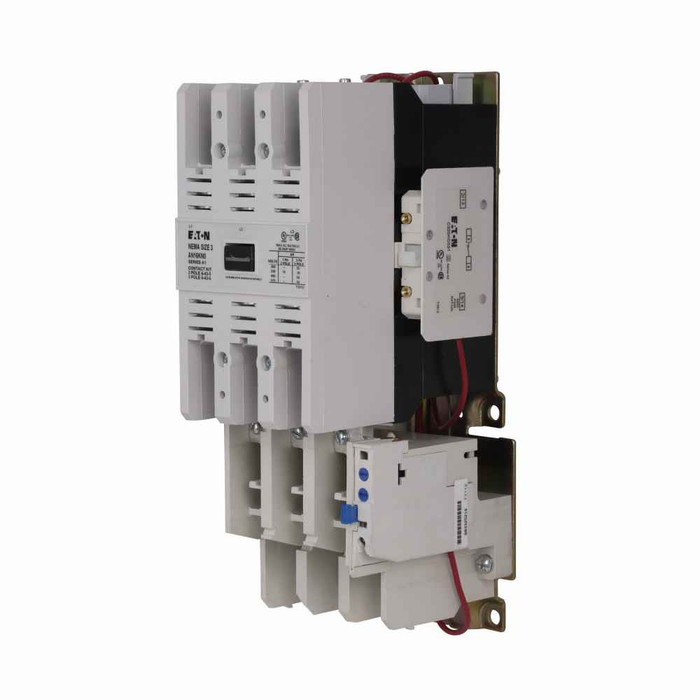 Eaton AN16KN0B Freedom NEMA motor control starter, Non-Reversing Reset Overload Relay Starter, 25 hp at 208V, 30 hp at 240V, 50 hp at 480,600V maximum horsepower, 240V/60 Hz or 220V/50 Hz coil voltage, 90A, Three-pole, Size 3