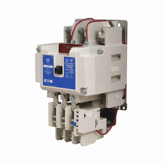 Eaton AN16NN0T Freedom NEMA motor control starter, NEMA Freedom Series Non-Reversing Reset Overload Relay Starter, 40 hp at 208V, 50 hp at 240V, 100 hp at 480,600V maximum horsepower, 24V/60 Hz coil voltage, 135A, Three-pole, Size 4