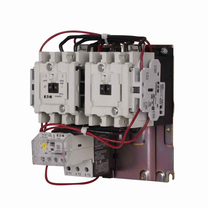 Eaton AN59DN0B5G005 Freedom NEMA motor control starter,NEMA reversing Freedom Series starter,With C440 EOLR Ground fault feature set,SEL Reset,SEL Class (10,20),240V/60 Hz or 220V/50 Hz coil voltage,Horizontal mount,27A,1-5A fla range,Size 1