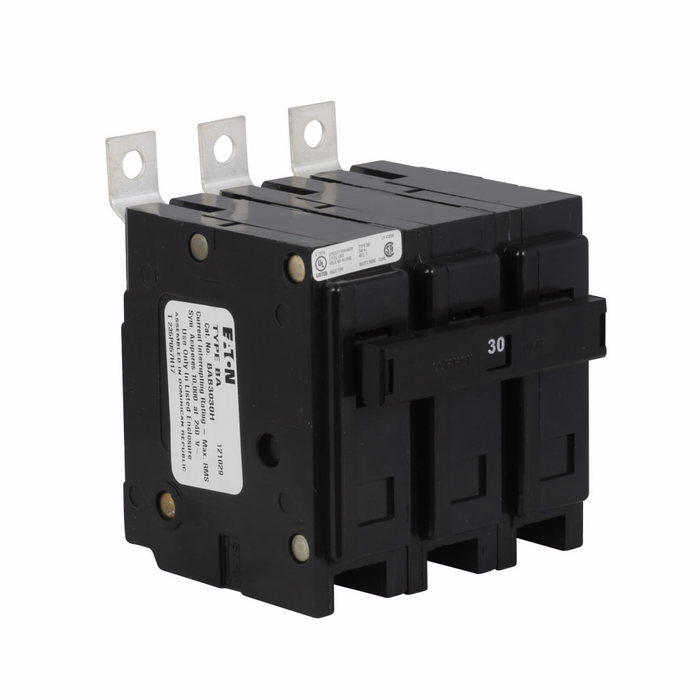 Eaton BAB3050N Quicklag Industrial Thermal-Magnetic Circuit Breaker, Three-pole, Non-Automatic, 50A, 10 kAIC, 240V Eaton BAB3050N Quicklag Industrial Thermal-Magnetic Circuit Breaker, Three-pole, Non-Automatic, 50A, 10 kAIC, 240V