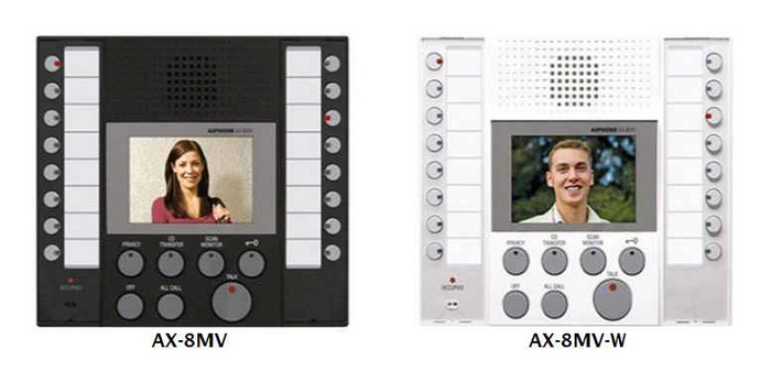 Aiphone Aiphone AX-8MV - Audio/Video Master with Buttons for Up to 8-Masters Stations and 8-Doors or Sub Stations AIP-AX-8MV