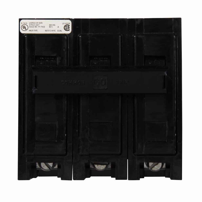 Eaton BAB3060HT BAB thermal magnetic circuit breaker,Quicklag industrial thermal-magnetic circuit breaker,Bolt-on mounting, 50° C Calibration,60 A,10 kAIC,Three-pole,240 V,Non-Interchangeable,Q32,BAB