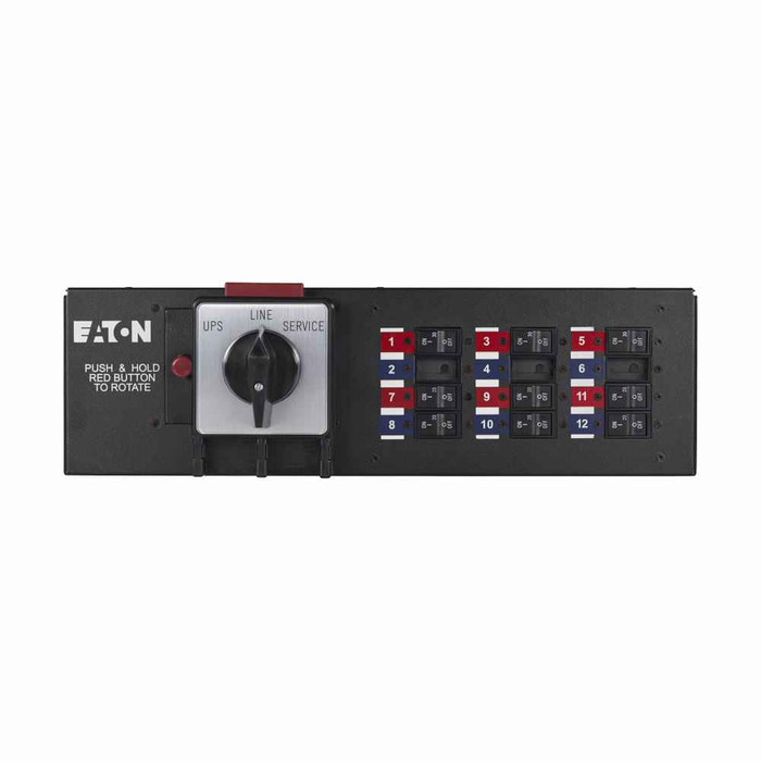 Eaton BPM125BR BPM Bypass Power Module, Wall-mount or rackmount, 3U, Black, Yes, Split-phase (L1, L2, N, G), 9170+, 9155, 9PXSP 8-10K, 1, HW (50-125A), (3) L6-20R, (3) L14-30R