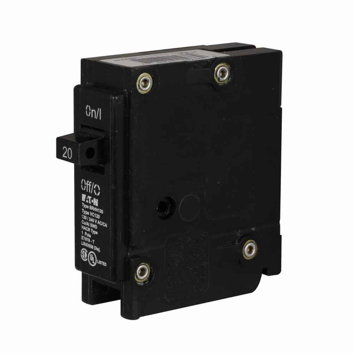 Eaton BRHH170 BR thermal magnetic circuit breaker,Type BR 1-Inch plug-on circuit breaker,70 A,42 kAIC,Single-pole,120/240V,BRH,Common breaker trip,#4-1/0 AWG Cu/Al,BRH,Type BR Loadcenters