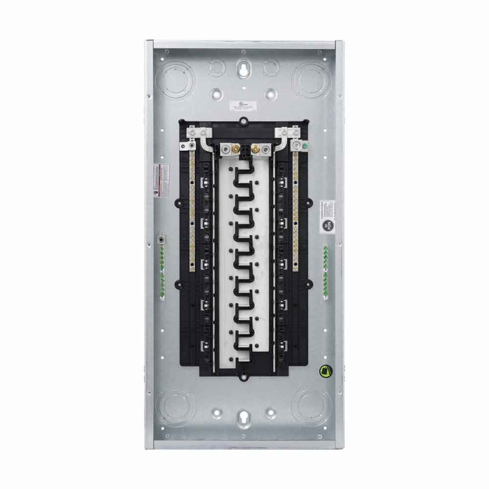 Eaton BRP30L200GW BR main lug loadcenter,Indoor,Main lug only,200 A,X5,Aluminum, NEMA 1,Metallic,10kAIC,CSR2200,Surface,flush,NEMA 1,60 Circuits,Twenty-four pole,30 Spaces,Two hots,a neutral,and a ground,Single-phase,120/240V,#1–300 kcmil
