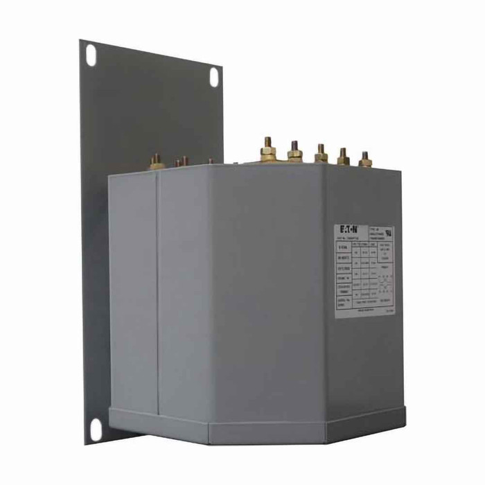 Eaton C0350E1BFB type MTE industrial control transformer, pv: 120 x 240v, taps: none, sv 24V, 55°c, 350 va , cu magnet wire