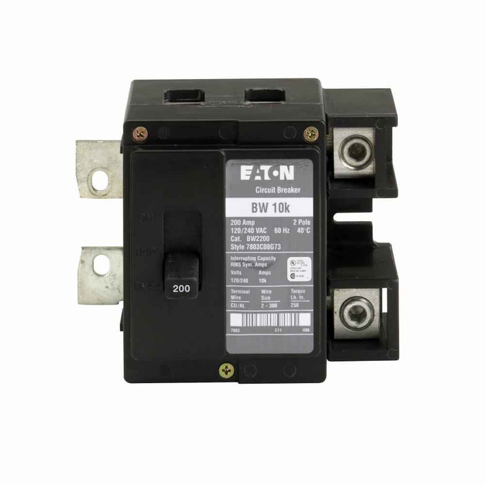 Eaton BW2200W Type BW Main Breaker 200A/2 Pole Kit,Main circuit breaker,200 A,Two-pole,BR,BW,Type ECB unit enclosures