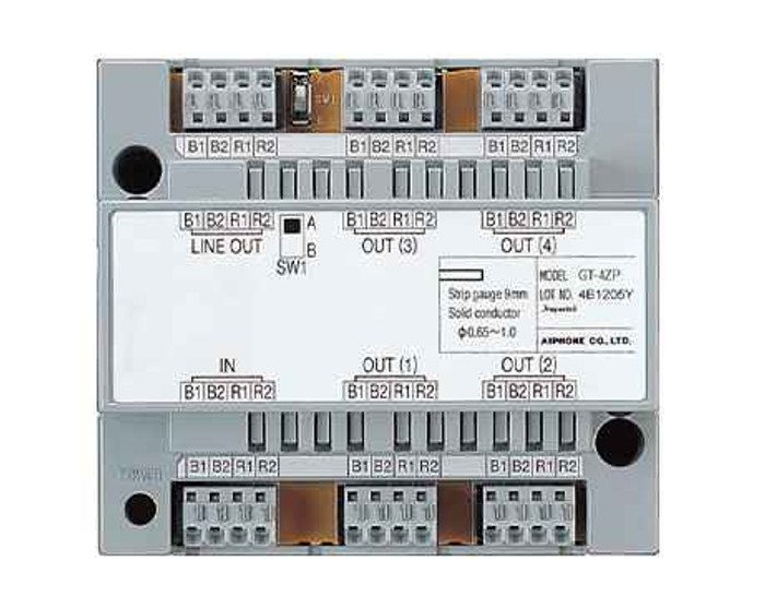 Aiphone Aiphone GT-4ZP - 4-Tenant Video Distribution Adaptor with Power Supplied to Each Station GT-4ZP