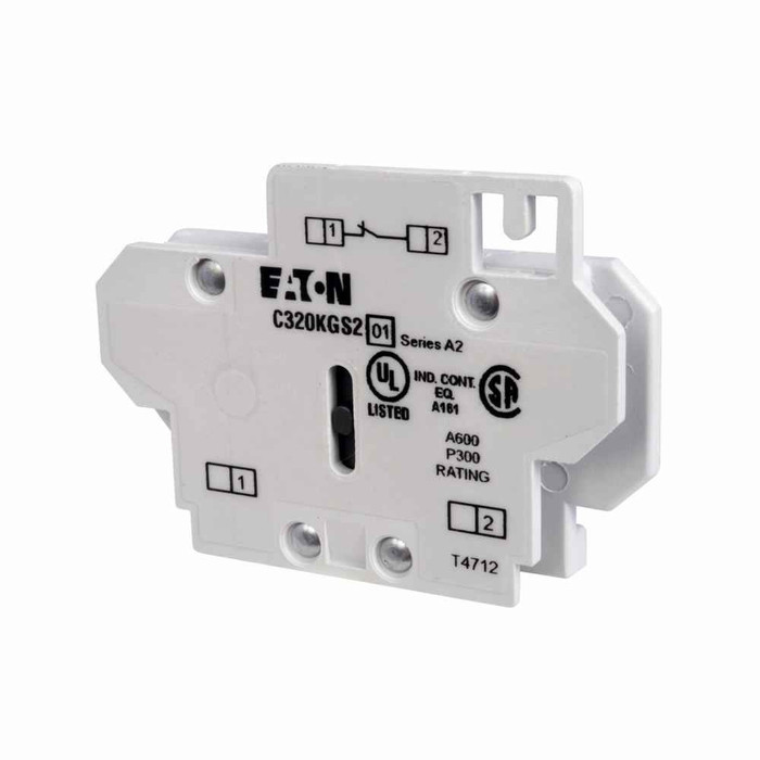 Eaton C320KGS22 Freedom NEMA auxiliary contact, Used on Starter and Contactors, NO NC circuit