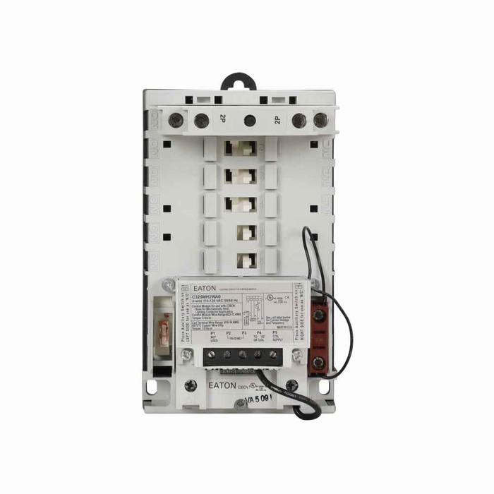 Eaton C30CNM120B02H0 C30CN mechanically held lighting contactor, 30 A, 1 NO, 1 NO 2 NC, 30 A, Two-pole, Two-wire, Mechanically and electrically held, C30 Series, Lighting contactors, 200-277 V