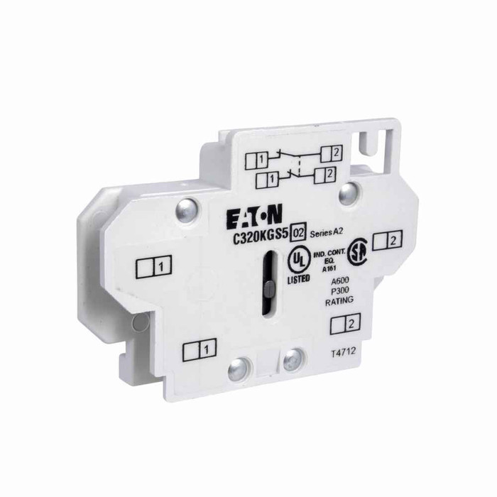 Eaton C320KGS7 Freedom NEMA auxiliary contact, Freedom Accessory, Auxiliary contact, Used on Starter and Contactors, 1NO (EC) 1NC (LO) contacts, Side mounting