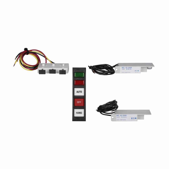 Eaton C400GK35L Freedom NEMA cover control kit, Cover Control Kit, Selector switch kit, HAND/OFF/AUTO, Green,red pilot, 380V